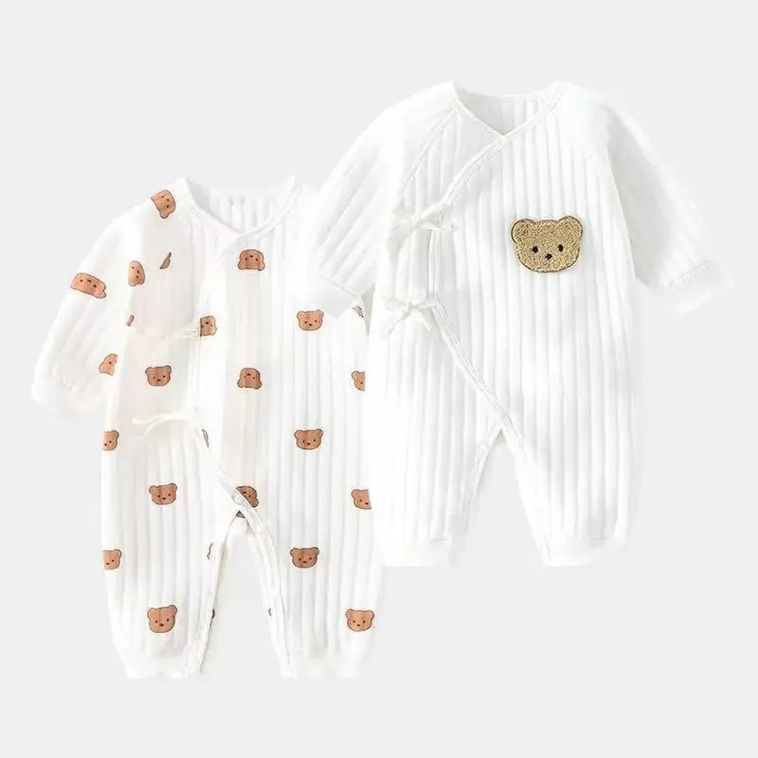 Langarm-Bärendruck Baby Overall Bodysuit