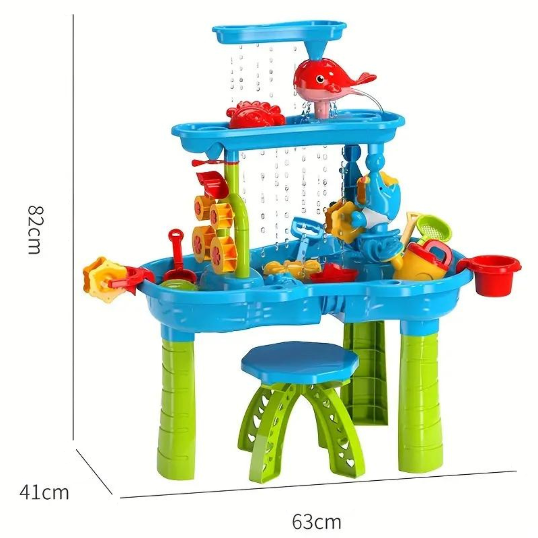 3-stöckiger Sand- und Wassertisch für Kinder