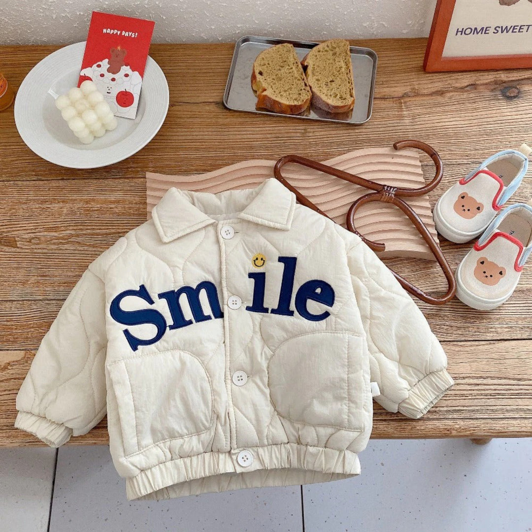 Unisex Kinder Steppjacke mit Knopfverschluss
