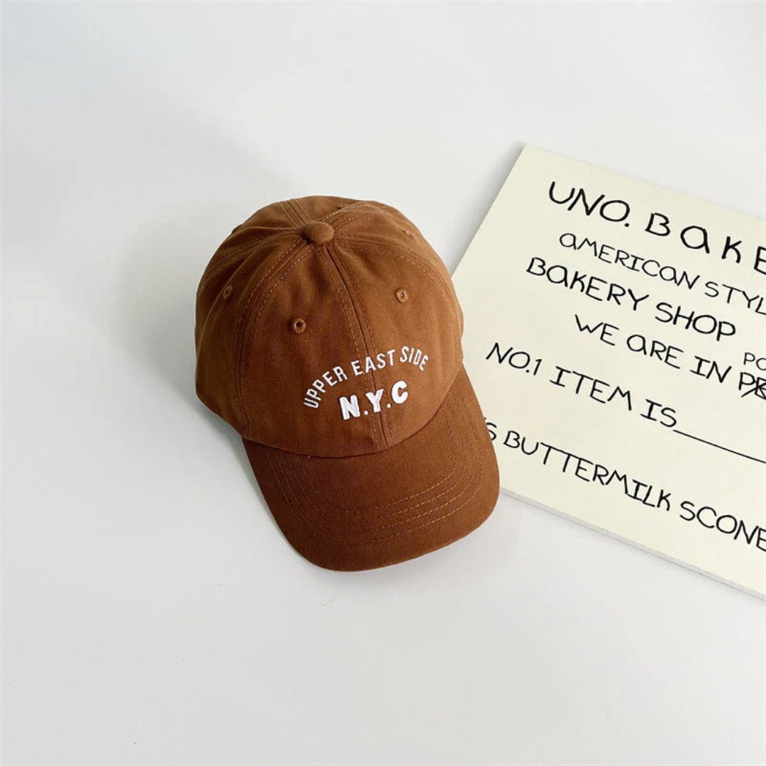 Unisex Kinder Sonnenhut mit NYC-Stickerei