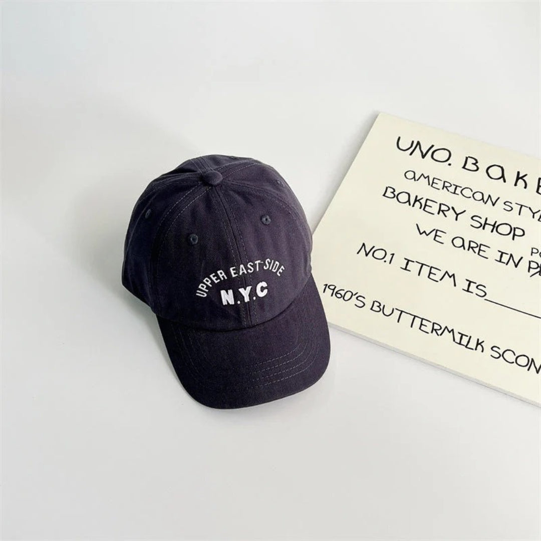 Unisex Kinder Sonnenhut mit NYC-Stickerei
