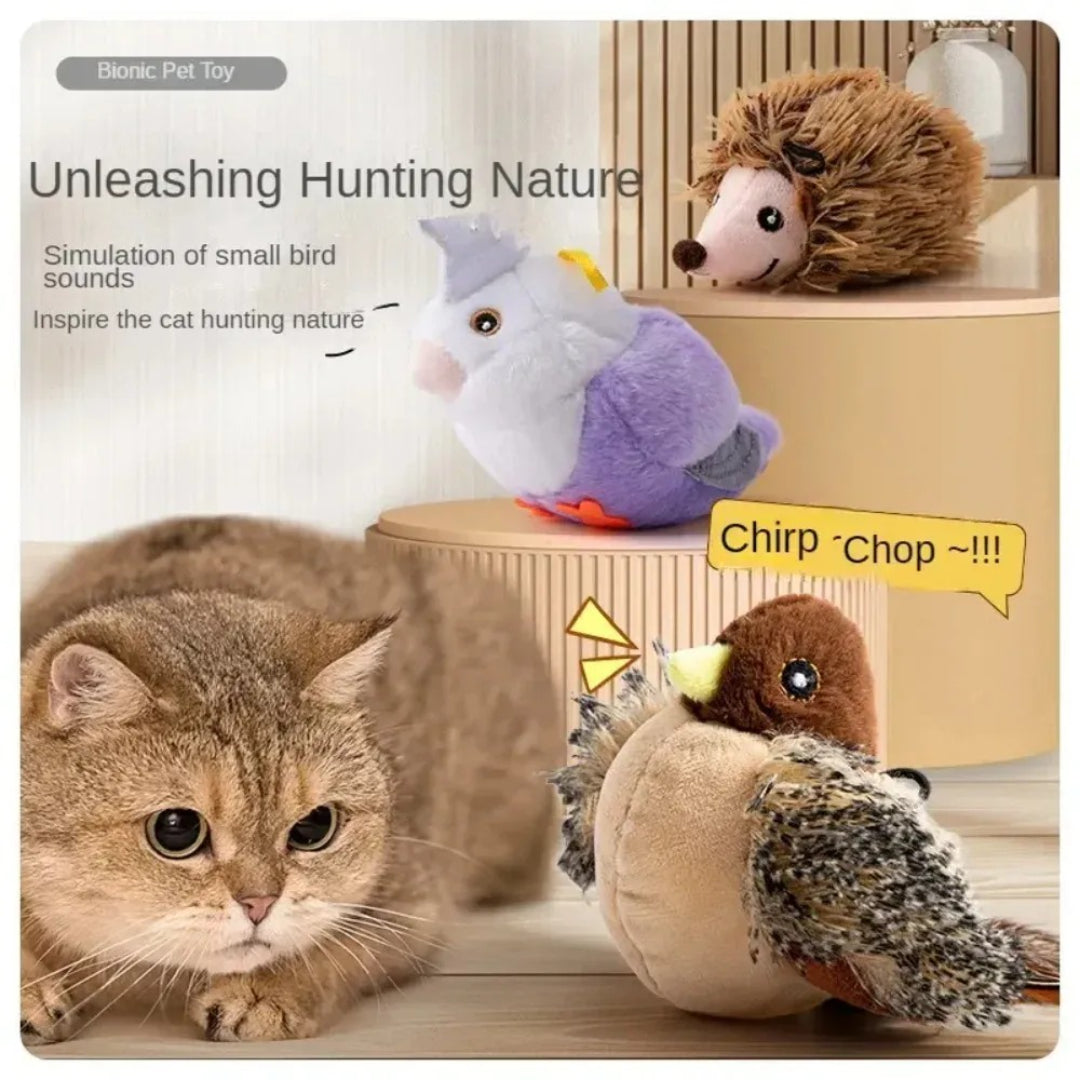 Interaktives, Geräusch-emittierendes, fliegendes Vogel-Katzenspielzeug