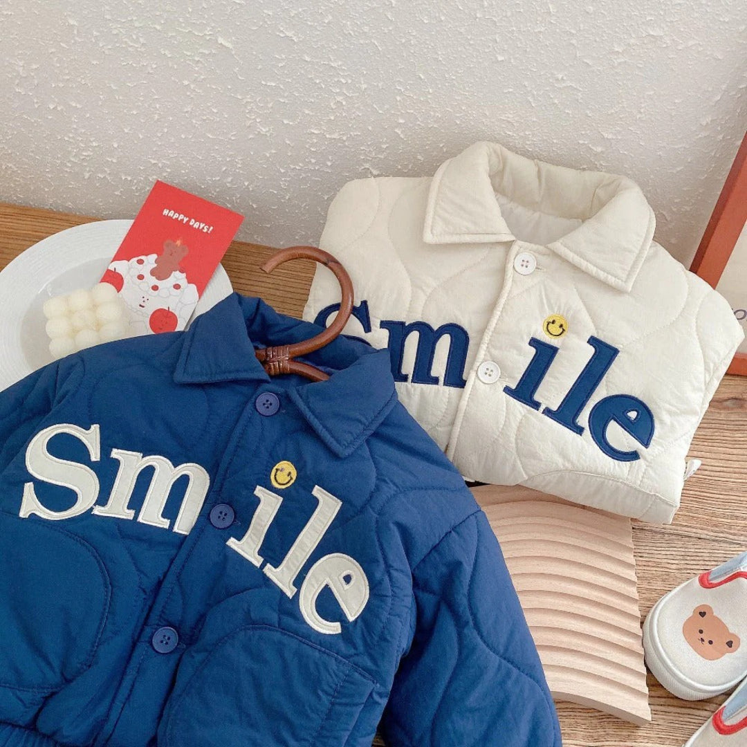 Unisex Kinder Steppjacke mit Knopfverschluss
