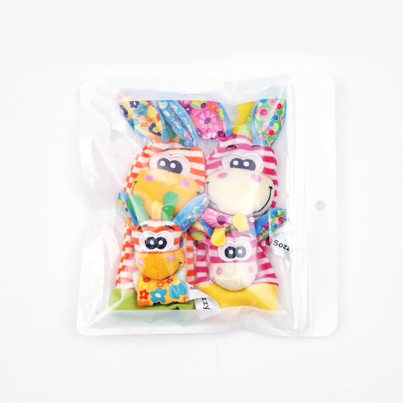 Sensory Plush | Baby Socks & Bracelet Set with Rattles | Colorful Design for Cognitive Development 9