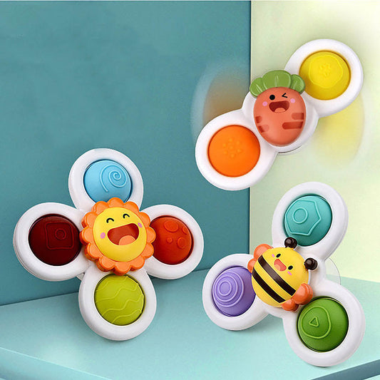 Drehendes Saugnapfspielzeug – Fesselndes sensorisches Spiel für Babys