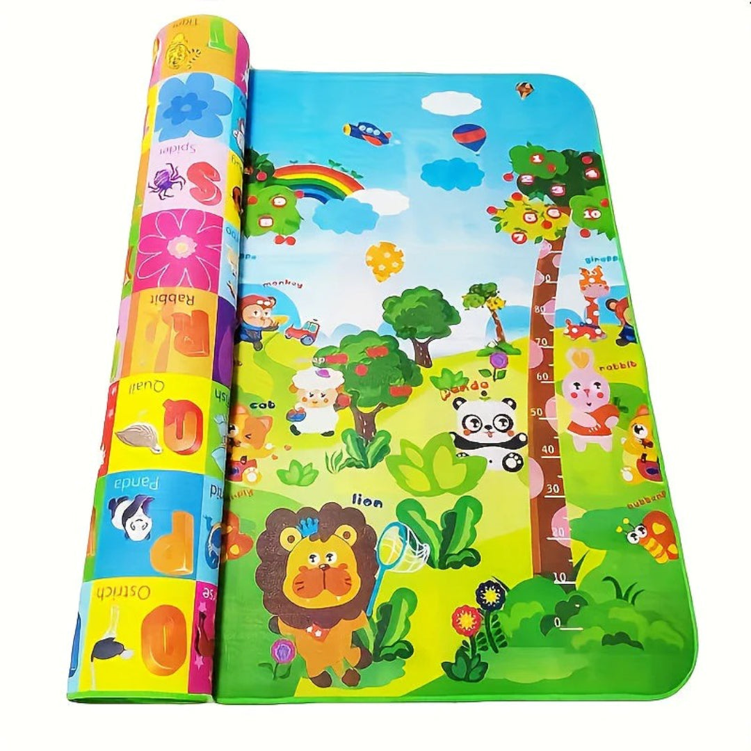 Doppelseitige rutschfeste Schaumspielmatte für Säuglinge - 180x120 cm