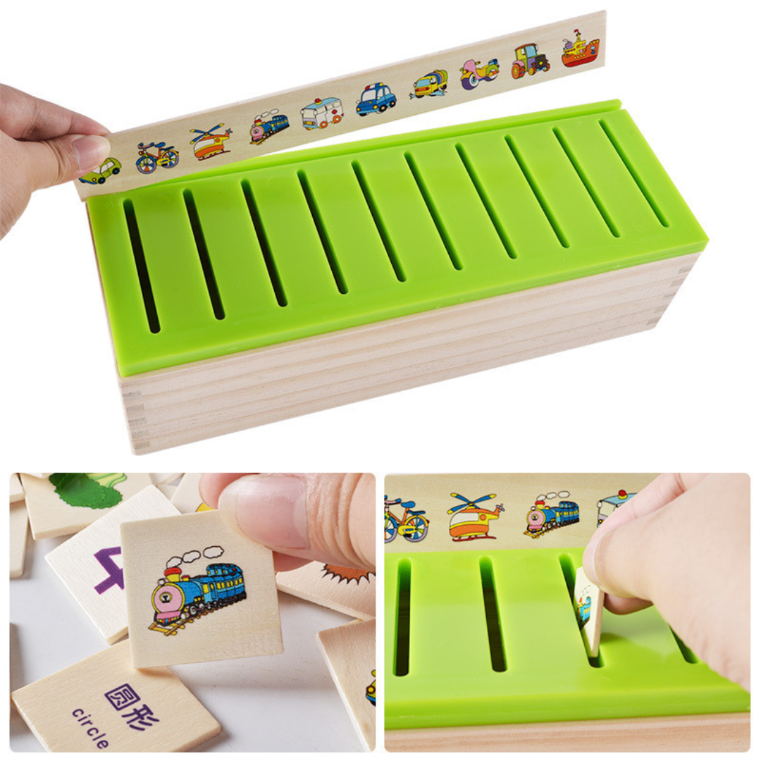 Holzsortierbox für Kinder