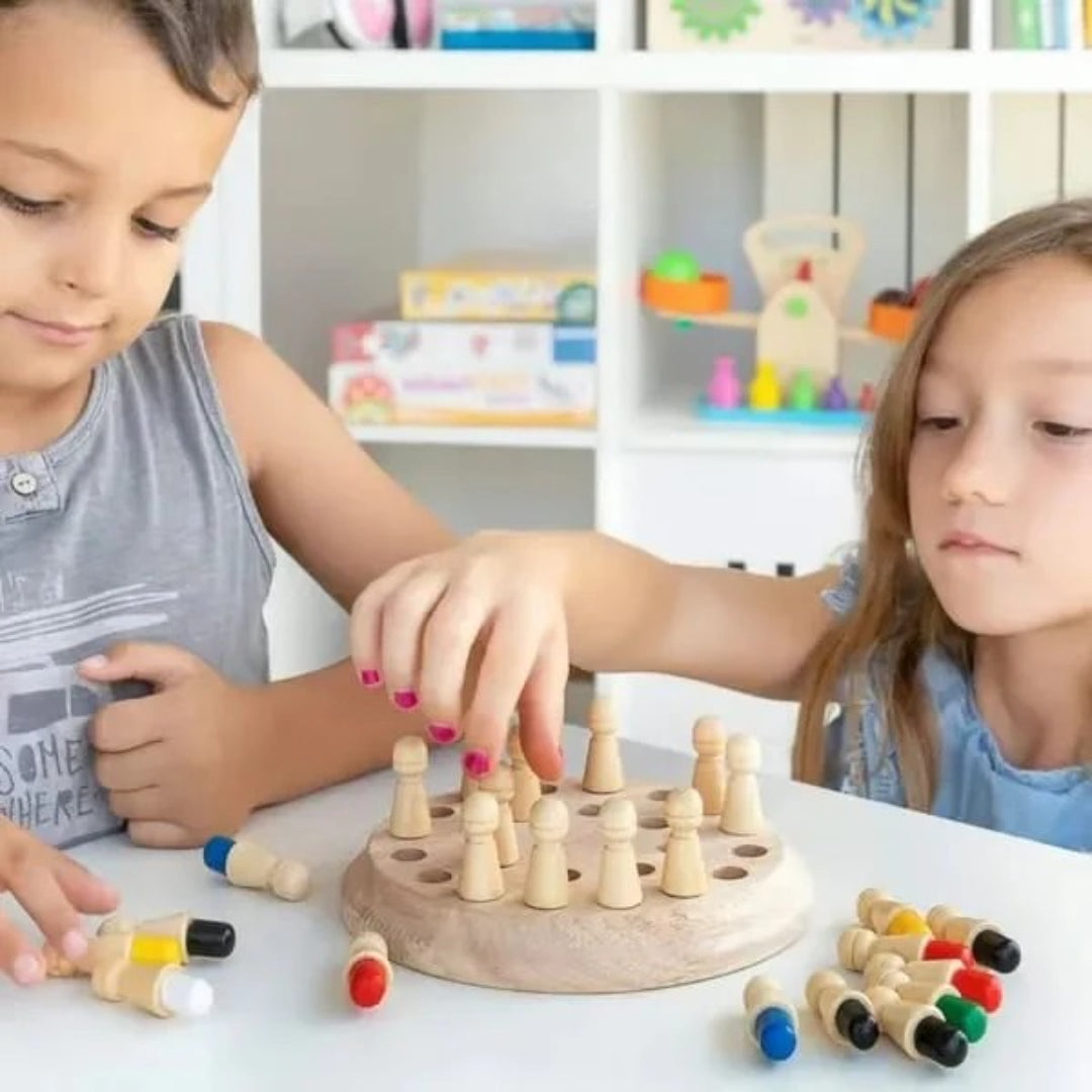 Farbabgleich Holz Gedächtnisspiel