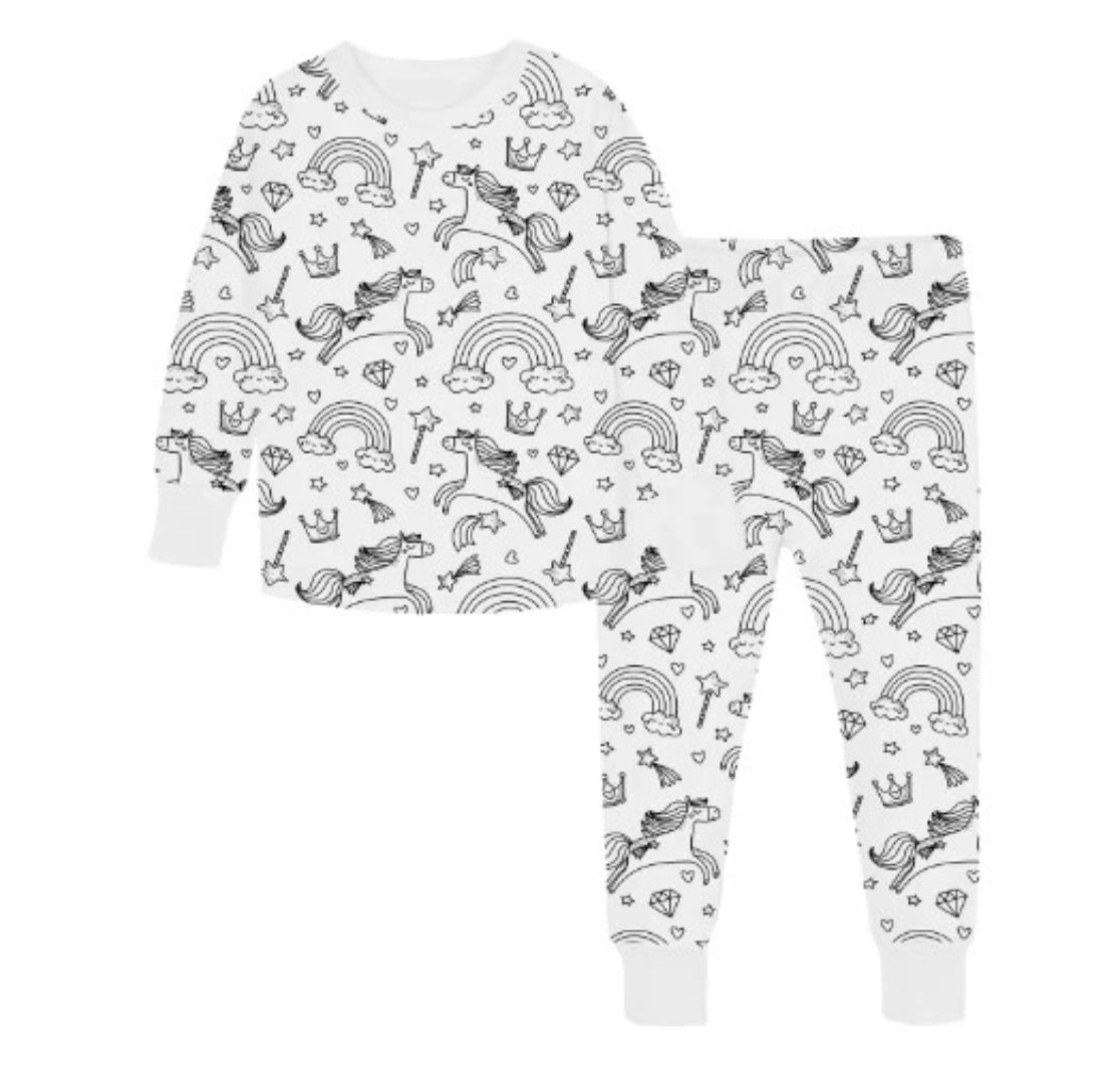 Waschbares Mal-Pyjama-Set für kreativen Spaß