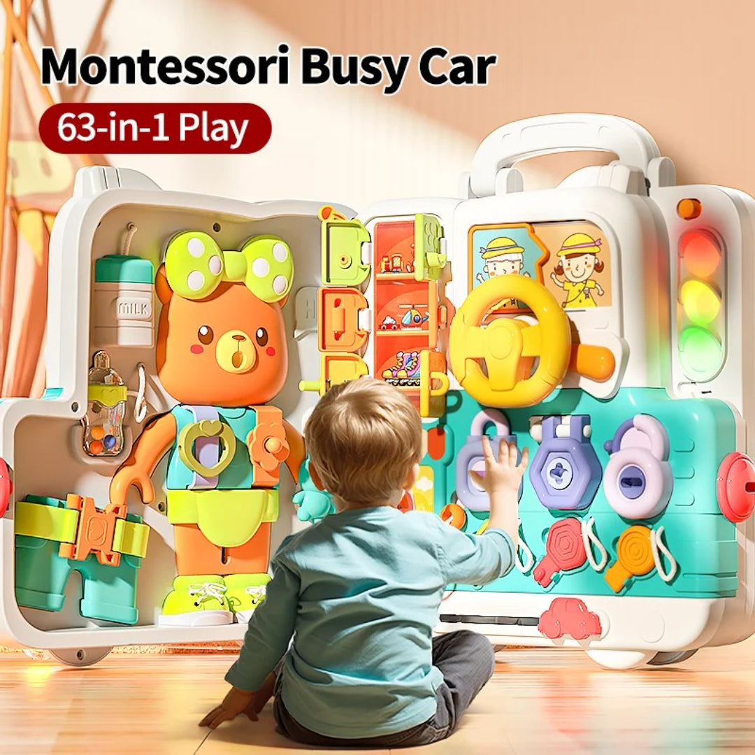 Aktivitätsbrett für Kinder - Lernspielzeug zur Förderung der motorischen Fähigkeiten
