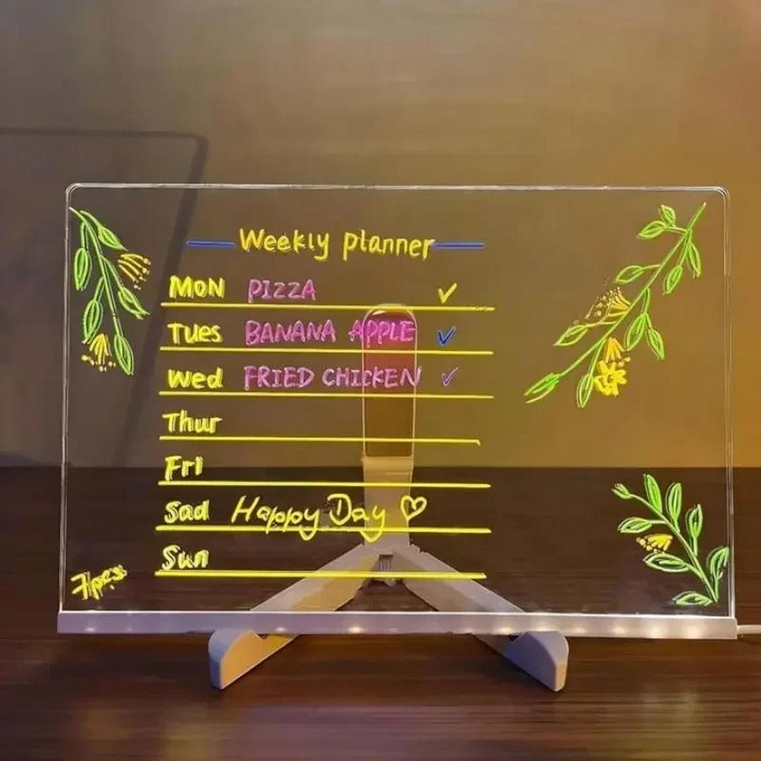 Leuchtende LED-Zeichentafel – Spaßiges kreatives Kunst- und Schreibwerkzeug für Kinder