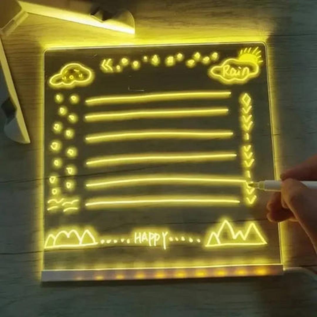 Leuchtende LED-Zeichentafel – Spaßiges kreatives Kunst- und Schreibwerkzeug für Kinder