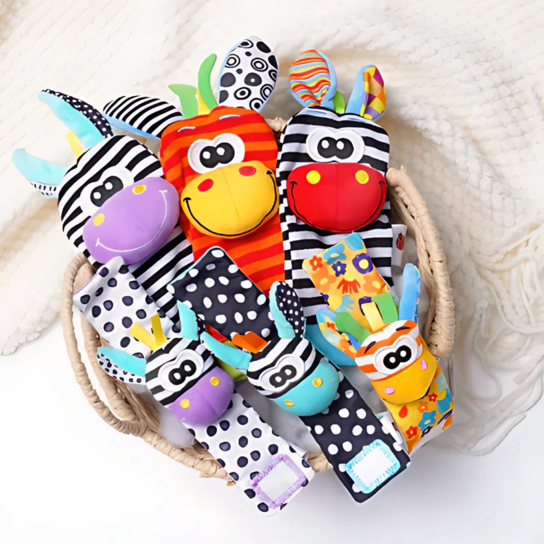 Rasselsocken-Set: Sinnliches Spielzeug für kleine Hände und Füße