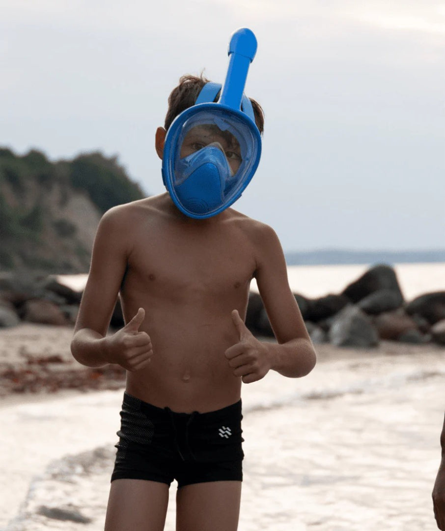 Vollgesichts-Schnorchelmaske für Kinder - 180° Sicht mit Dry Top Technologie