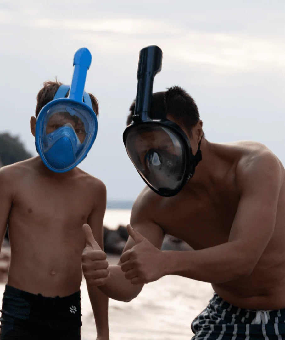 Vollgesichts-Schnorchelmaske für Kinder - 180° Sicht mit Dry Top Technologie