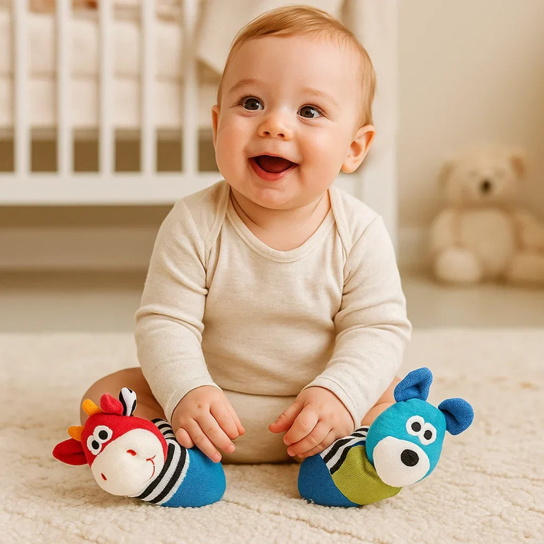 Weiche sensorische Handgelenk-Rasseln und Socken Set