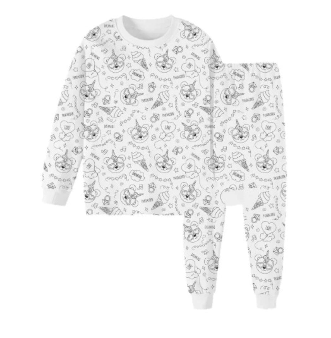 Waschbares Mal-Pyjama-Set für kreativen Spaß