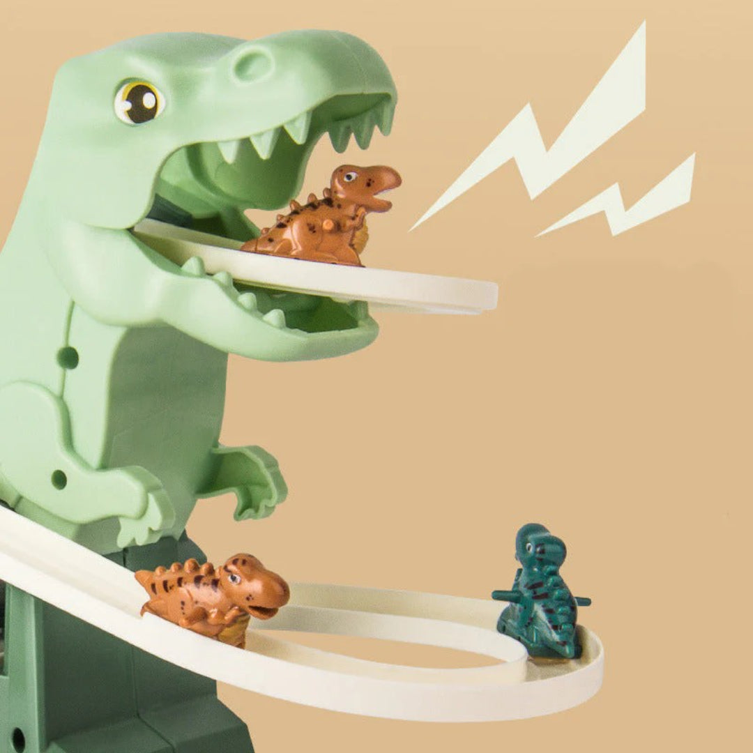 Dinosaurier-Rennstrecke mit Autos und automatischer Kletterfunktion