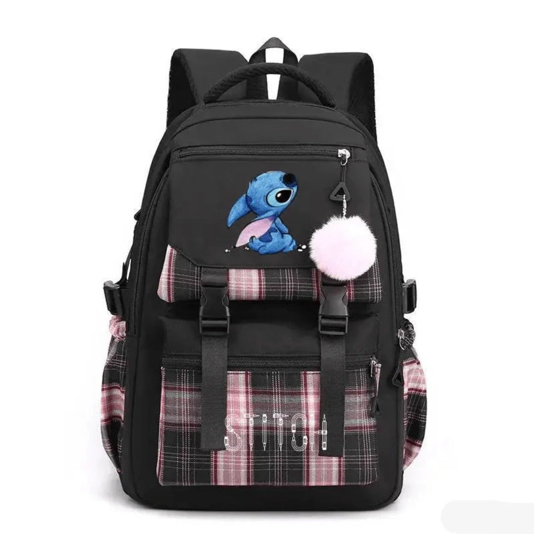 Geräumiger Schulrucksack mit Stitch-Design