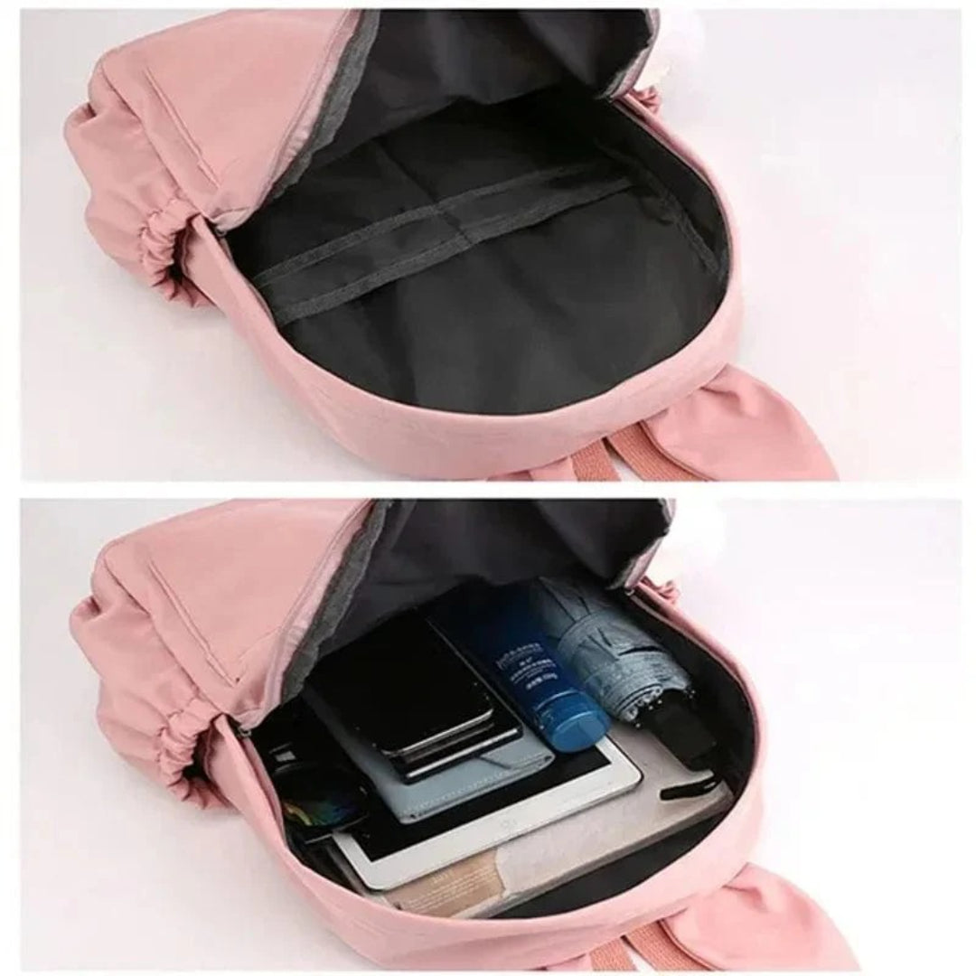 Stitch-Themen-Schulrucksack mit Schlüsselanhänger