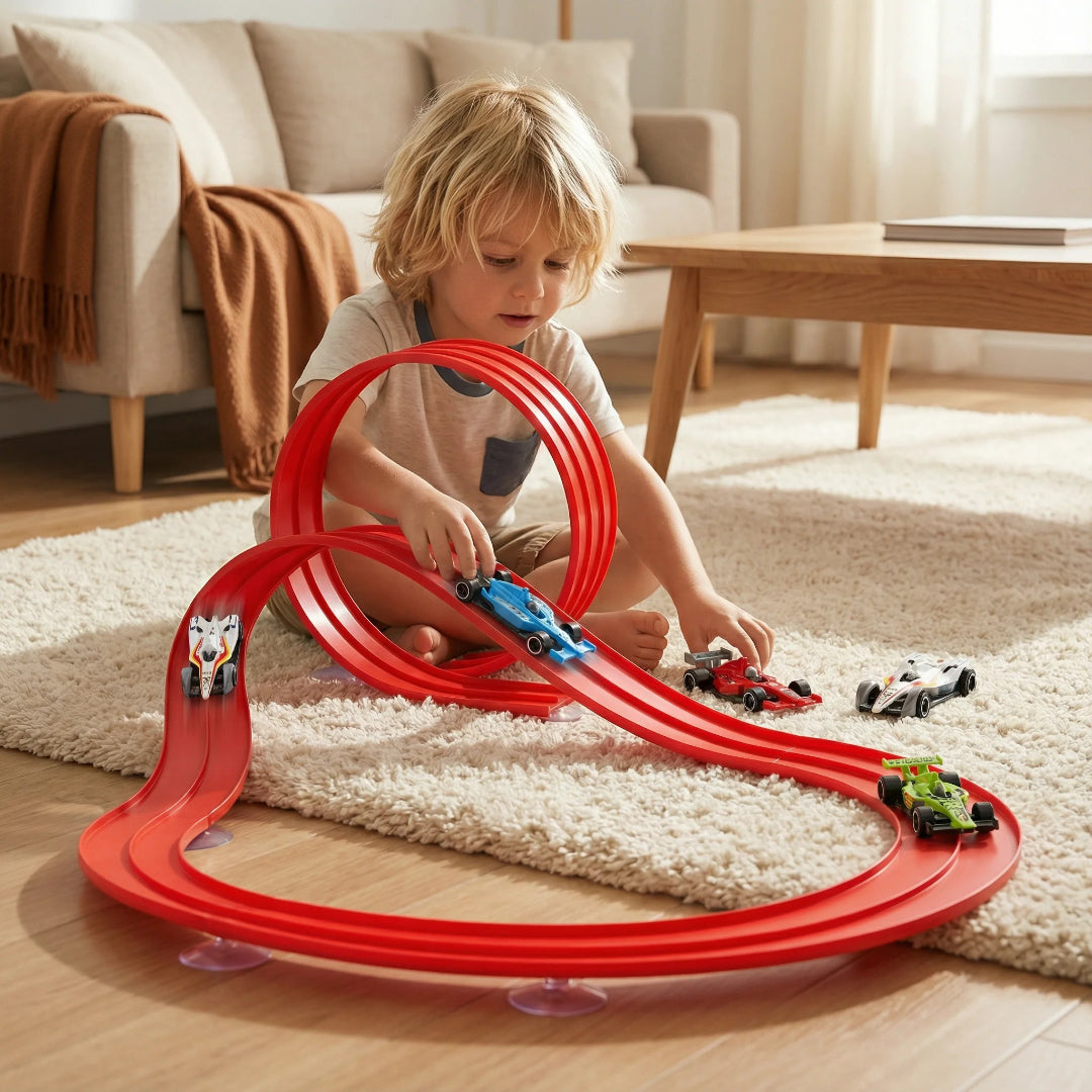 Verstellbare Rennstrecke und Auto-Set