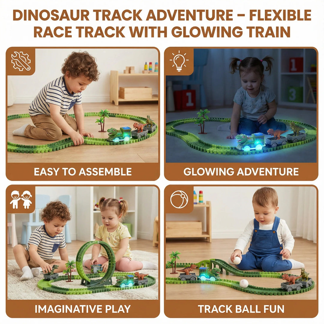 Flexible Leuchtende Dinosaurier Rennstrecke