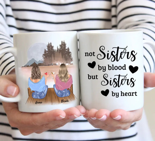 Best friends with drinks - personalized mug (2-4 women)