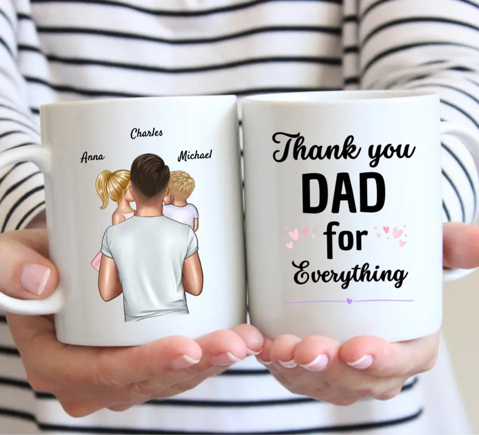 Best dad ever - personalized mug (1-4 children)