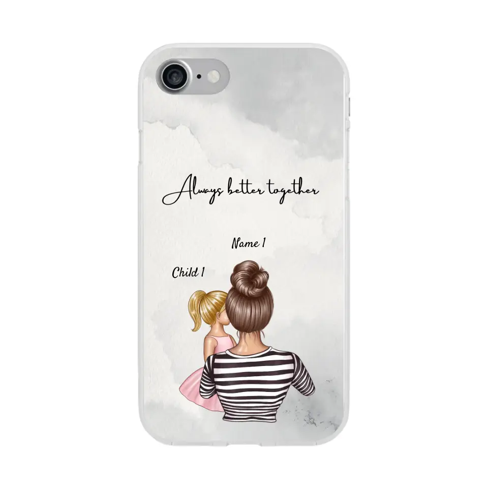 Mum with kids - Customized Phone Case (up to 4 children)