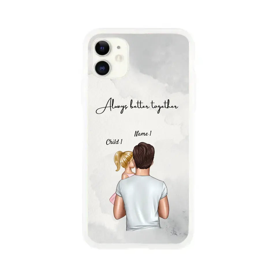 Dad with kids - Customized Phone Case (up to 4 children)