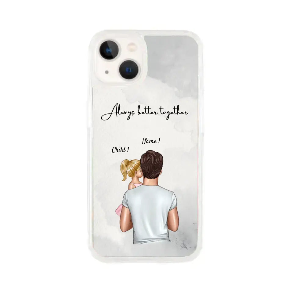 Dad with kids - Customized Phone Case (up to 4 children)