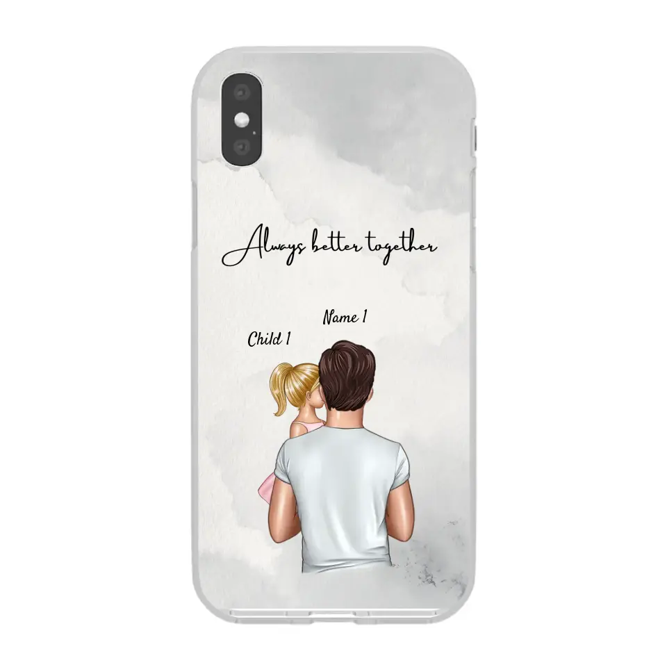 Dad with kids - Customized Phone Case (up to 4 children)