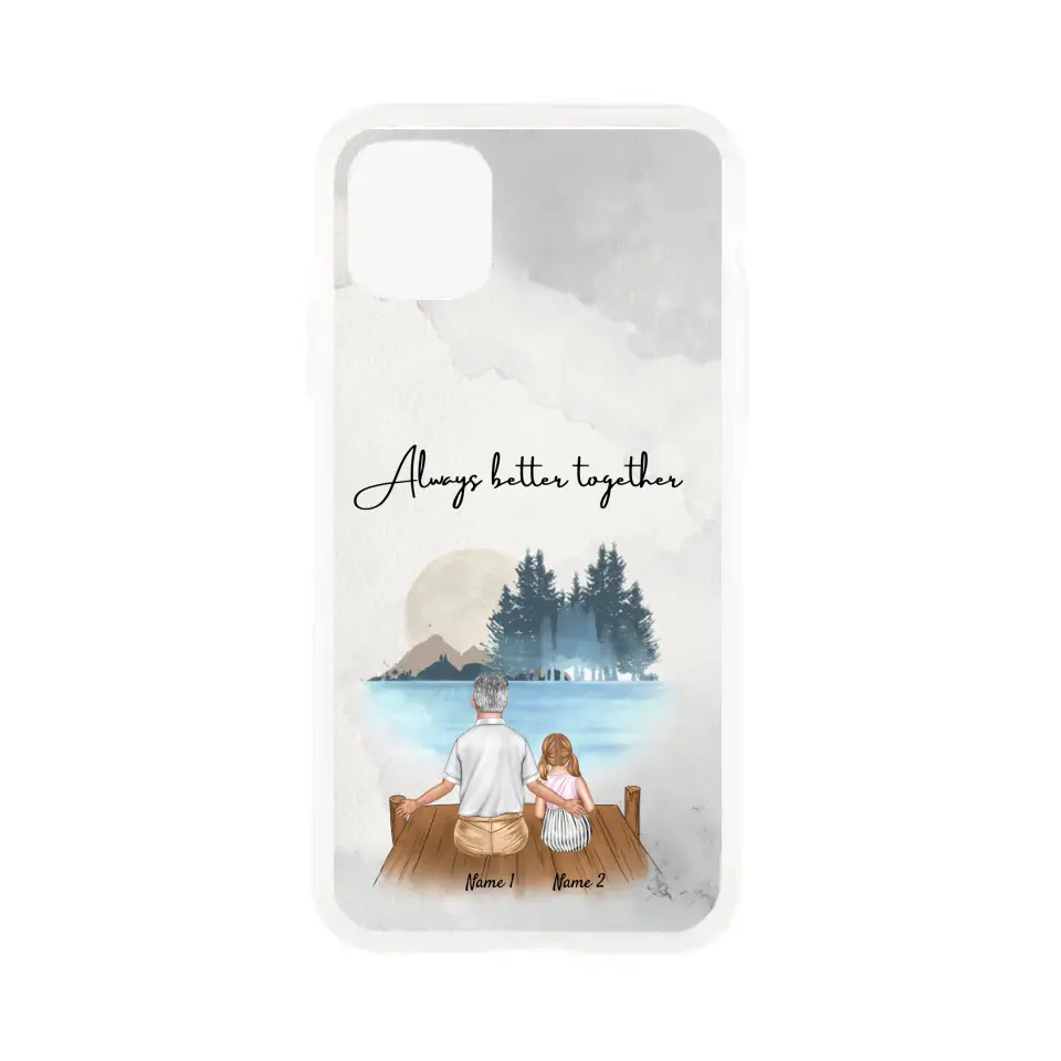 Grandpa with Grandchildren - Customized Phone Case