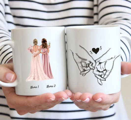 Bride & Bridesmaid - personalized mug