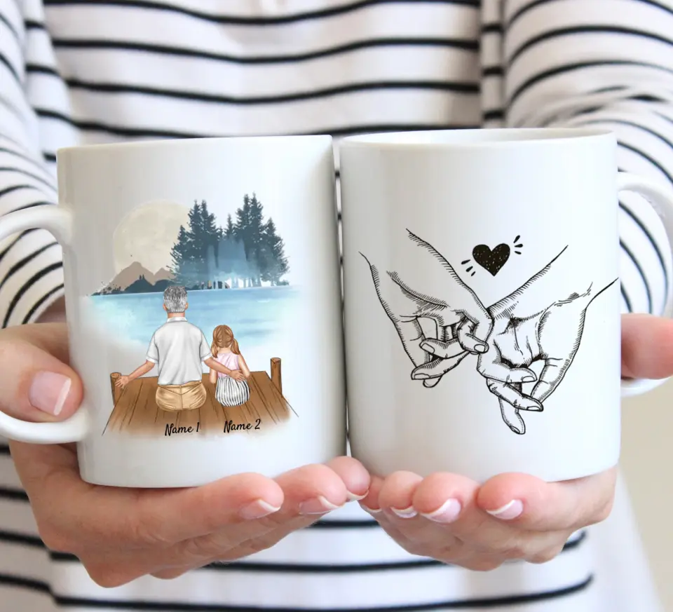 Grandpa with grandchildren - personalized mug