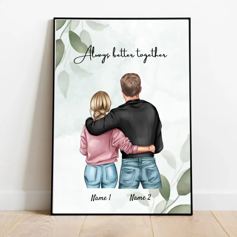 Meilleur couple - affiche personnalisée