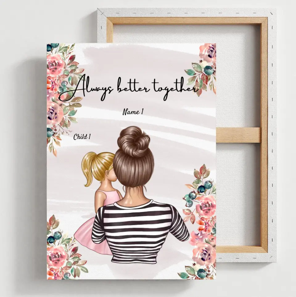 Best mom - personalized poster (1-4 children)